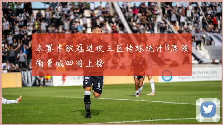 本赛季欧冠进攻三区传球统计B席领衔曼城四将上榜